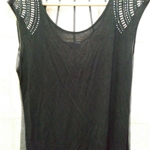 Black and Grey tank top blouse